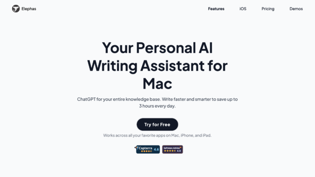 Elephas – Personal AI writing assistant for the Mac