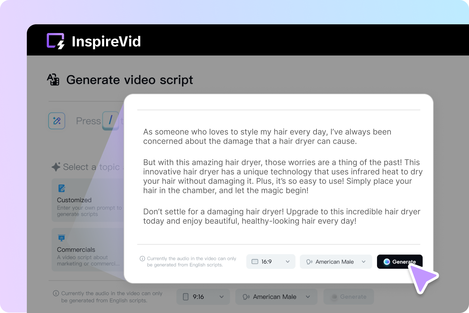 InspireVid – AI Video Generator
